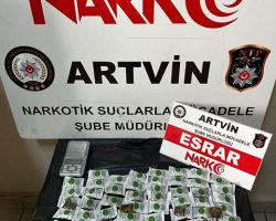 Artvin polisinden uyuşturucu operasyonu