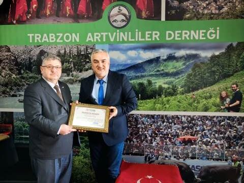 Korumalı: TRABZON ARTVİNLİLER DERNEĞİNE TEŞEKKÜR BELGESİ